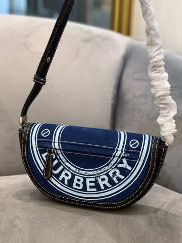 BURBERRY-버버리 블루 데님 올림피아 백-136