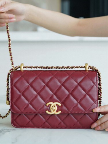 CHANEL-골드볼 체인플랩 크로스백-283