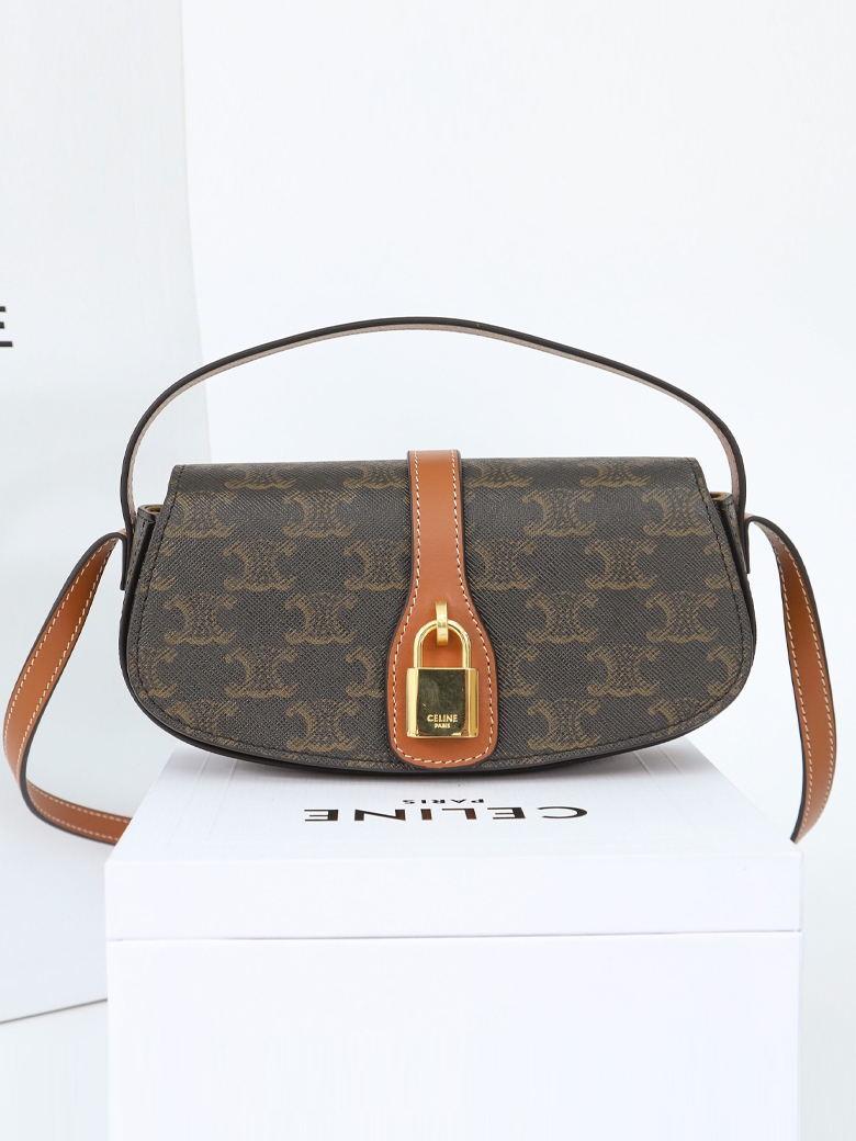 CELINE-스트랩 클러치-트리오페 캔버스&카프스킨-33