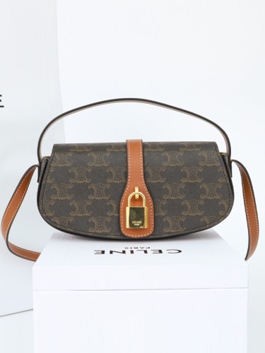 CELINE-스트랩 클러치-트리오페 캔버스&카프스킨-33