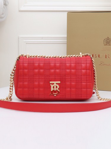 BURBERRY-버버리 스몰 퀼팅 램스킨 롤라 백-4