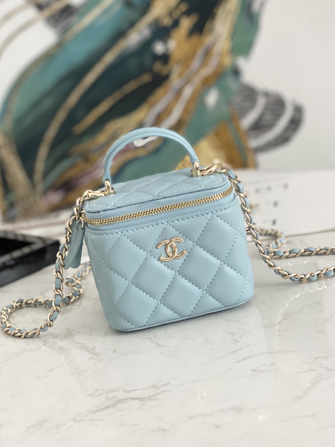 CHANEL-탑 핸들 코스메틱케이스 베니티 미니백-300