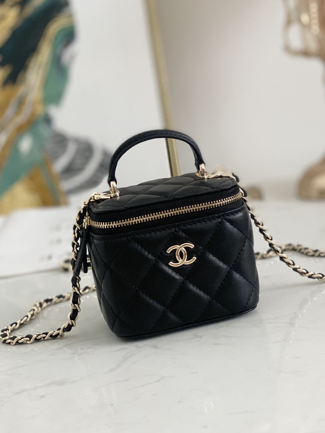 CHANEL-탑 핸들 코스메틱케이스 베니티 미니백-302