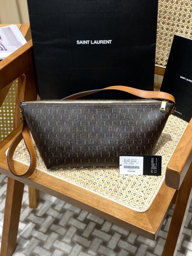 YSL-모노그램 캔버스 및 스무스 가죽 소재의 르 모노그램 크로스바디백-127