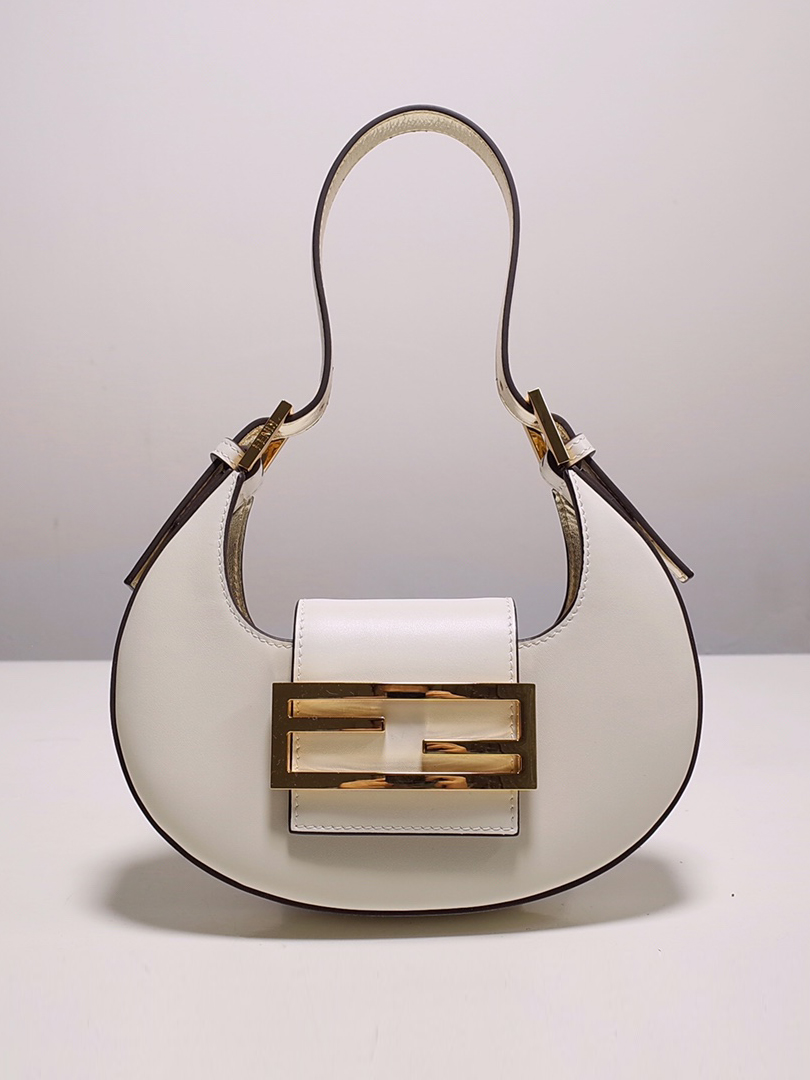 FENDI-쿠키 페일 화이트 가죽 미니 백-54