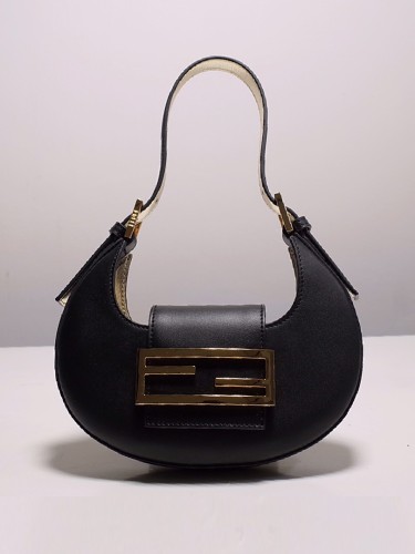 FENDI-쿠키 페일 블랙 가죽 미니 백-55