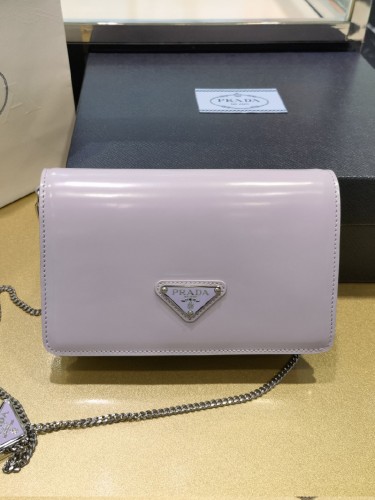 PRADA-브러시드 가죽 숄더백-16