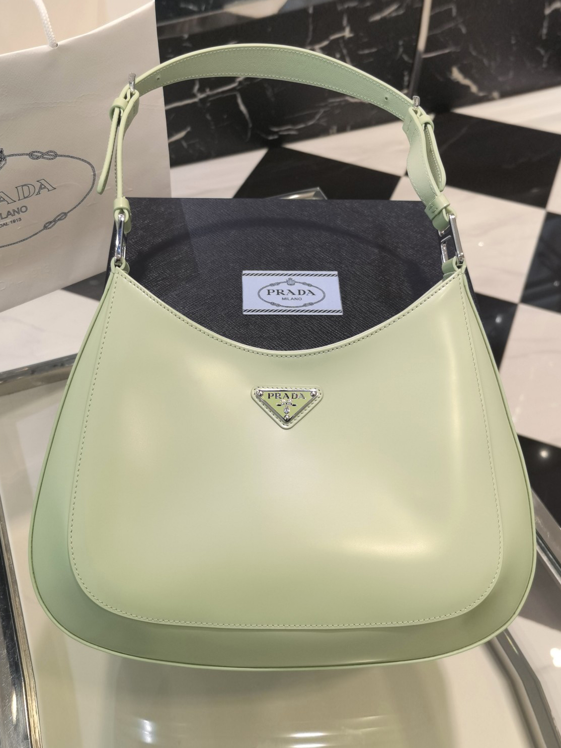 PRADA-클레오 브러시드 숄더백-40