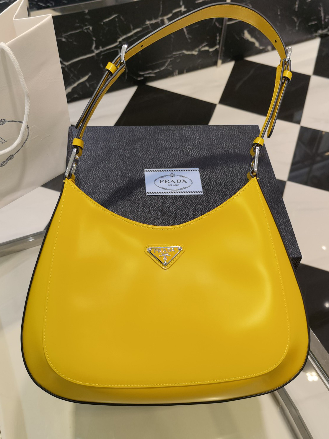 PRADA-클레오 브러시드 숄더백-42