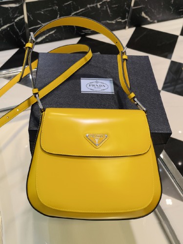 PRADA-클레오 브러시드 레더 미니 숄더백-44