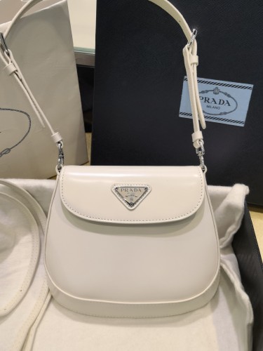 PRADA-클레오 브러시드 레더 호보백-49