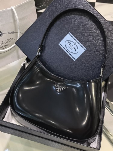 PRADA-클레오 브러시드 레더 호보백-62