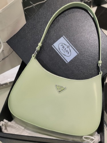 PRADA-클레오 브러시드 레더 호보백-63