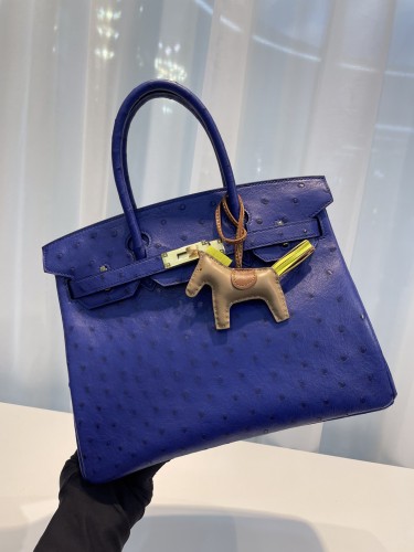 HERMES-버킨30 타조가죽 금장-78