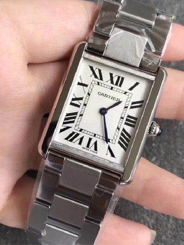 CARTIER-끼르띠에 탱크 프랑세즈 워치-12