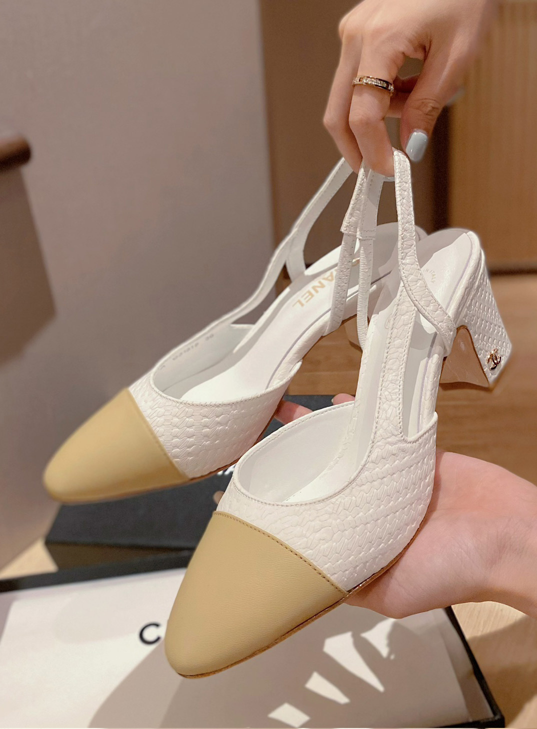 CHANEL-S18 ( 굽높이:6.5cm )