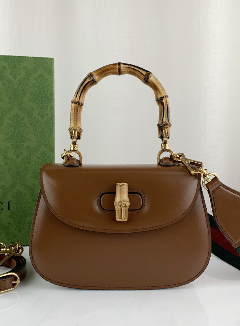 GUCCI-뱀부 탑 핸들백 스몰-B12