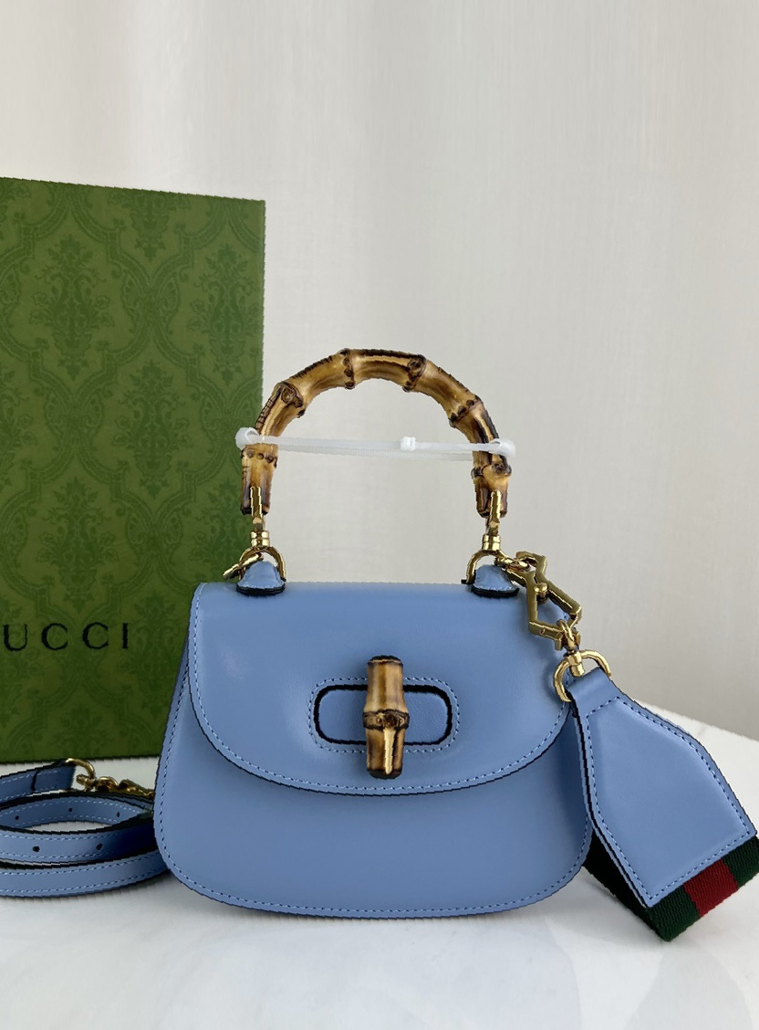 GUCCI-뱀부 탑 핸들백 미니-B19