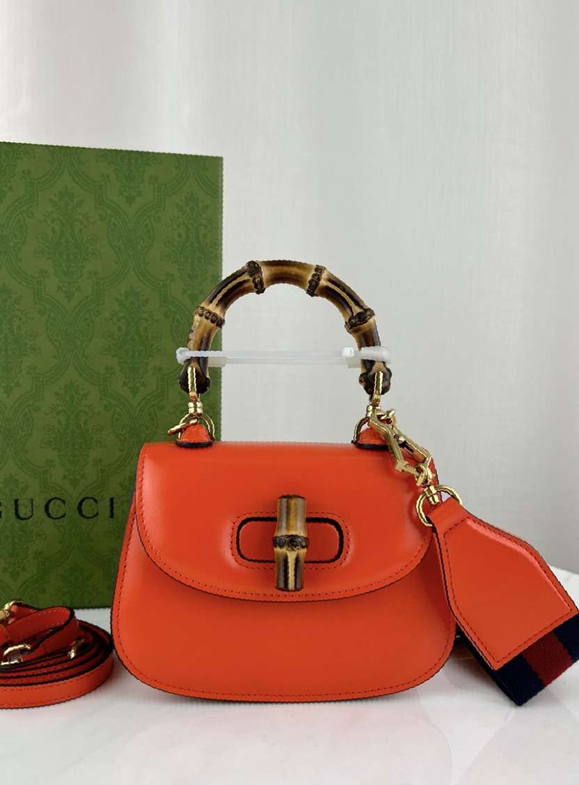 GUCCI-뱀부 탑 핸들백 미니-B20