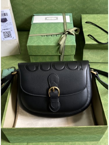 GUCCI-엠보스드 로고 숄더백-B22