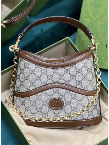 GUCCI-인터르킹 G 라지 숄더백-B31