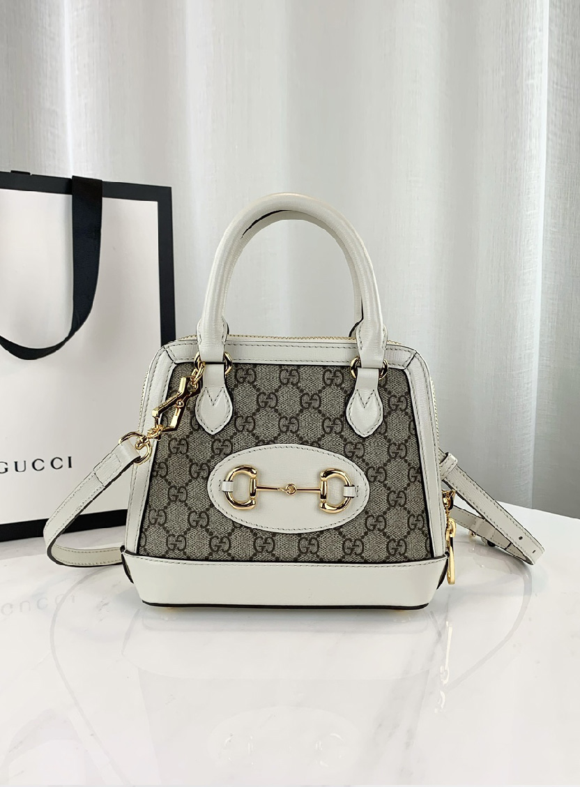 GUCCI-홀스빗 1955 GG 탑핸들 백 미니-B54