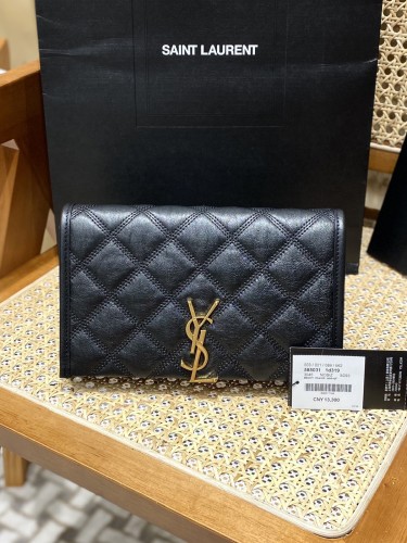 YSL-생로랑 베키 퀄팅 체인 숄더백-B06