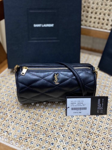 YSL-생로랑 퀄팅 램스킨 미니 튜브 숄더백-B08