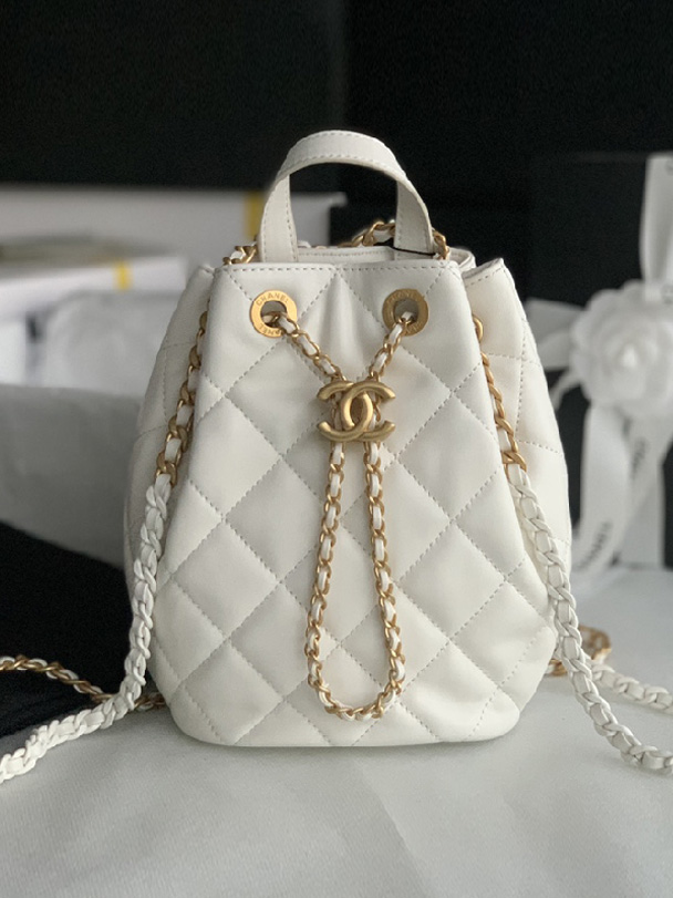 CHANEL-샤넬 탑핸들 체인 버킷백 백팩 미니-B29