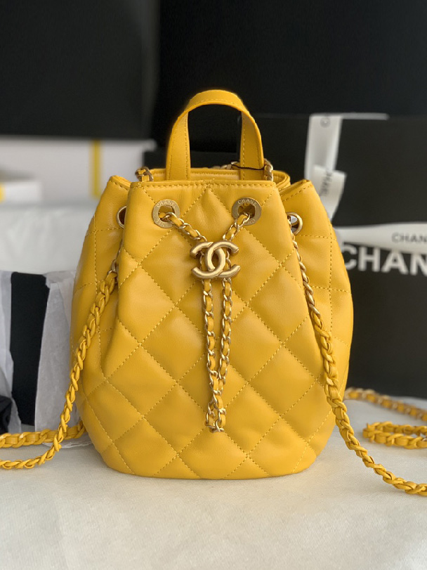 CHANEL-샤넬 탑핸들 체인 버킷백 백팩 미니-B31