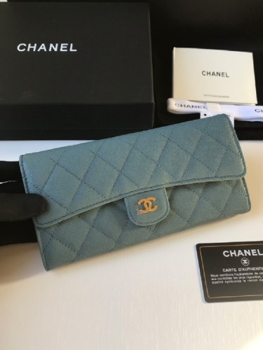 CHANEL-샤넬 클래식 캐비어 플랩 장지갑-W17