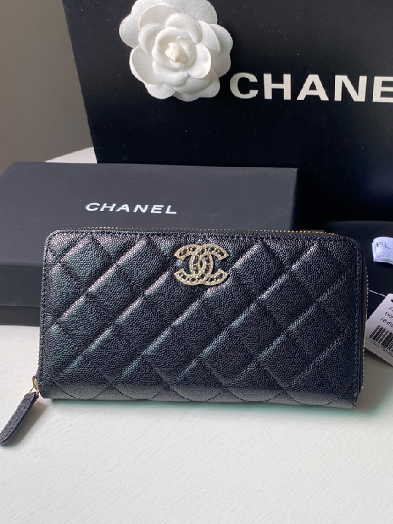 CHANEL-샤넬 클래식 지퍼 장지갑-W32