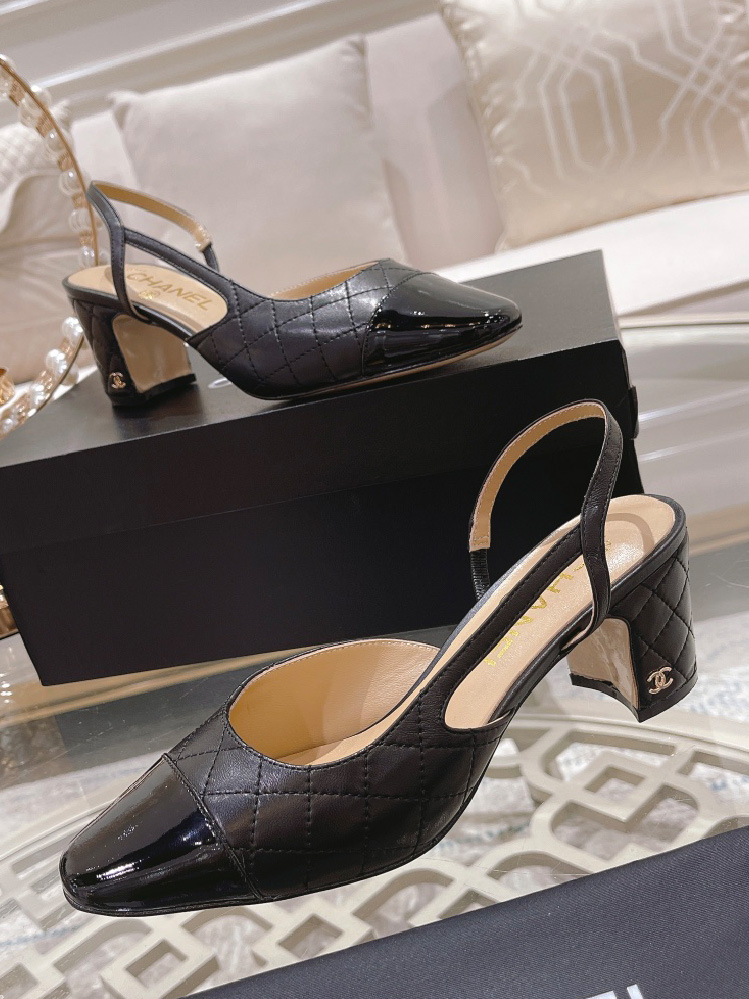 CHANEL-샤넬 슬링백 (굽높이 6.5cm)-S73