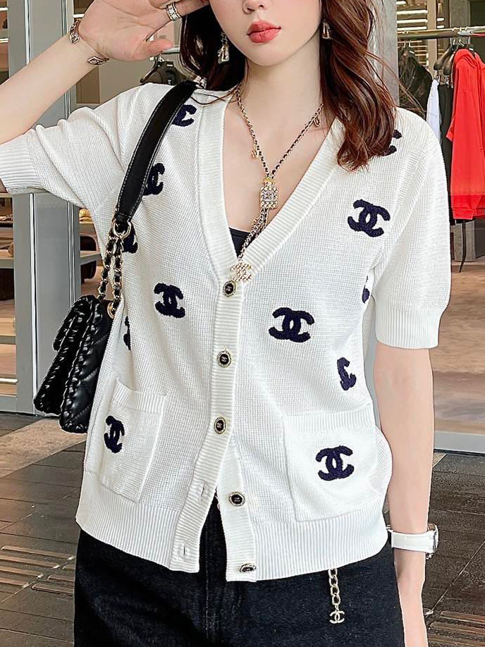CHANEL-샤넬 반팔 가디건 상의-31