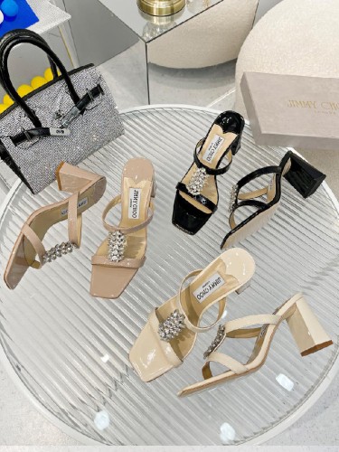 JIMMY CHOO-지미추 뮬 스리퍼(굽높이: 7.5cm)-S33