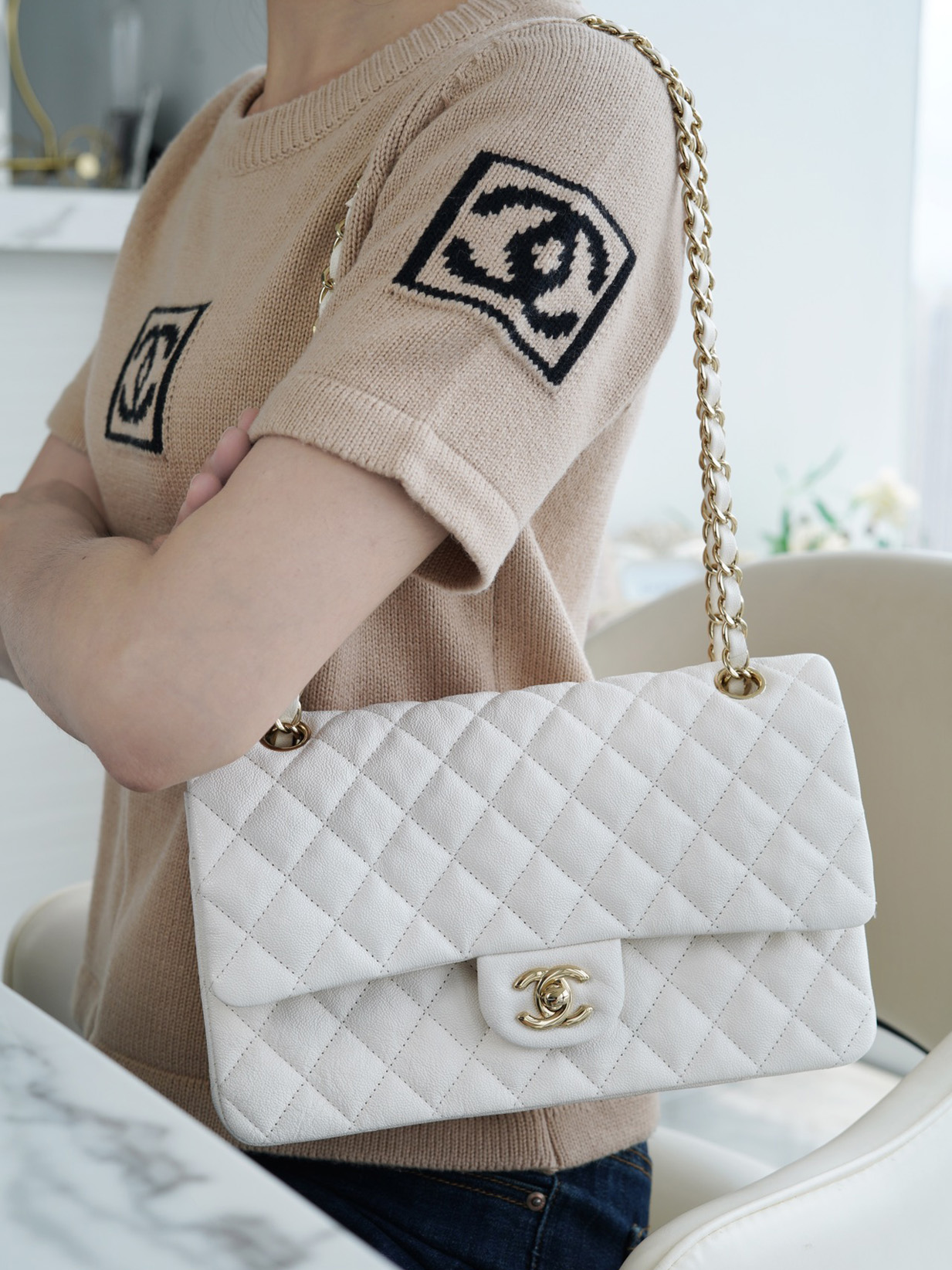 CHANEL-샤넬 클래식 플랩 백 미디엄 ( 25CM )-B45