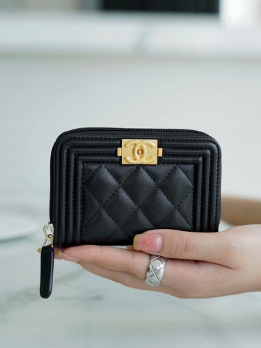 CHANEL-샤넬 보이 지퍼 카드지갑-W34