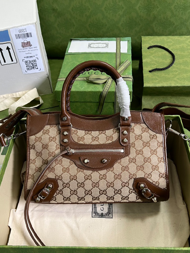 GUCCI-구찌X발렌시아가  해커 프로젝트 네오 클래식 탑핸들백 681690-B155