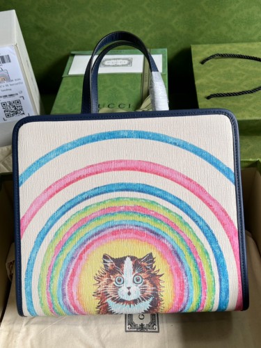 GUCCI-구찌 키즈 칠드런 트린트 토트백 605614-B159