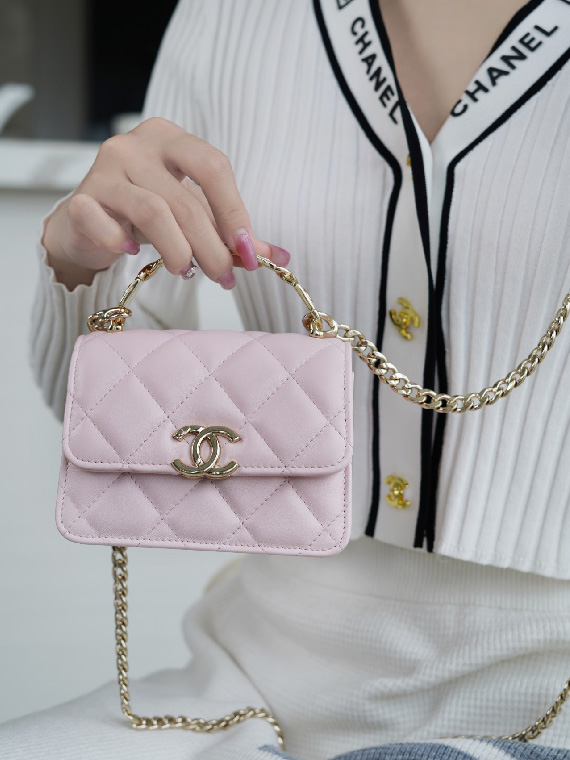 CHANEL-샤넬 22s 코코 로고 탑핸들 크로스백 미니 AP2758 ( 13CM )-B62