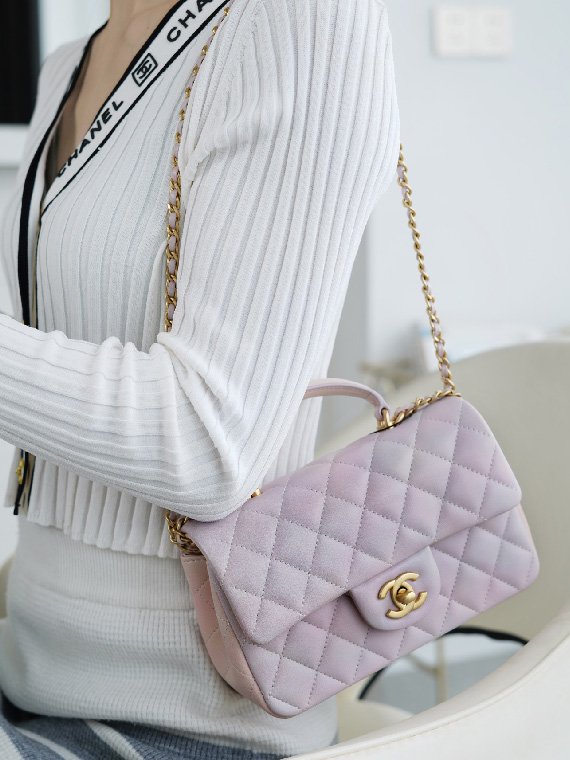 CHANEL-샤넬 탑 핸들 클래식 플랩 백( 20CM )-B68