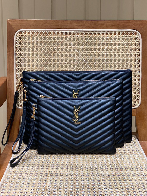 YSL-생로랑 마틀라세 모노그램 생 로랑 파우치 440222 ( 36/30/24cm )-B18