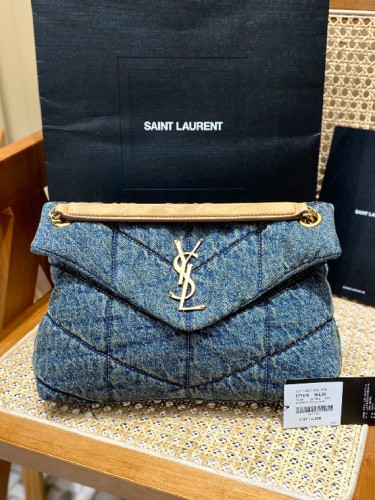 YSL-생로랑 LOULOU 루루 PUFFPER 푸퍼 숄더백 ( 29CM ) 577475-B21