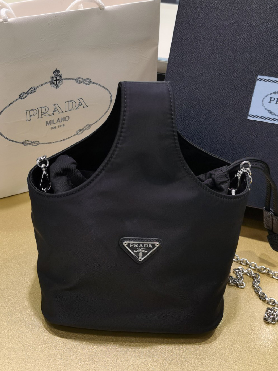 PRADA-프라다 복조리 체인 나일론 숄더백 1BG036-B59