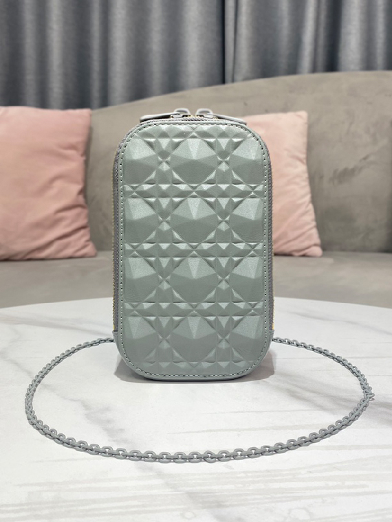 DIOR-레이디 디올 핸드폰 가방 로즈 드 방 다이아몬드 까나쥬-B137