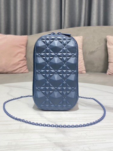 DIOR-레이디 디올 핸드폰 가방 로즈 드 방 다이아몬드 까나쥬-B138